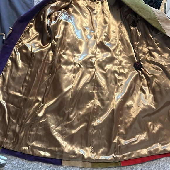 Adrienne Landau suede patchwork coat/long jacket. From the 1990s. - Picture 6 of 6